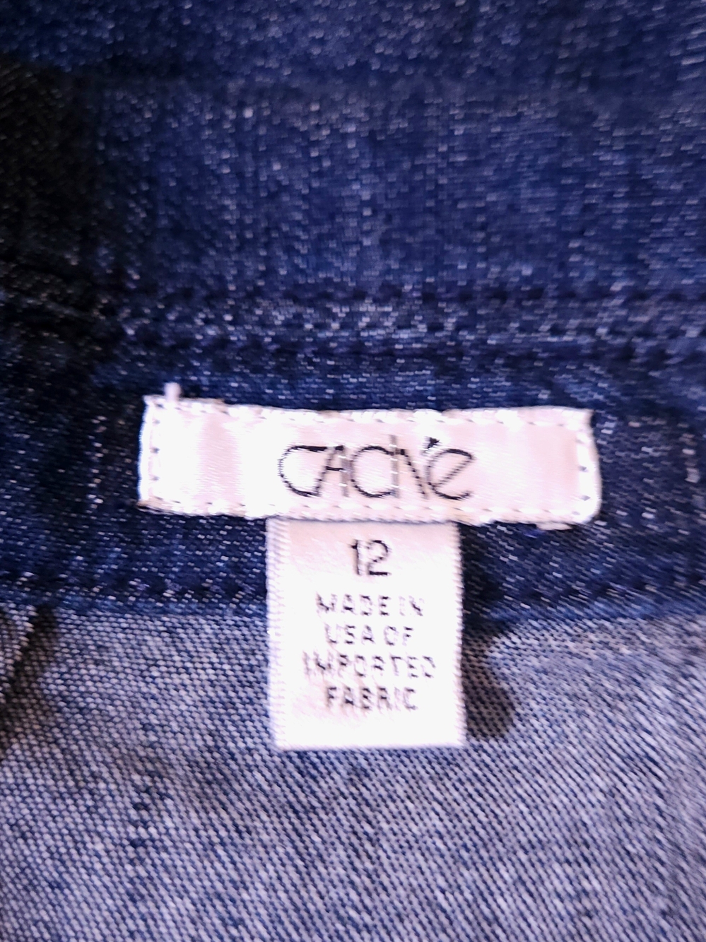Cache Dark Blue Denim Short-Sleeve Jean Jacket - Picture 4 of 5